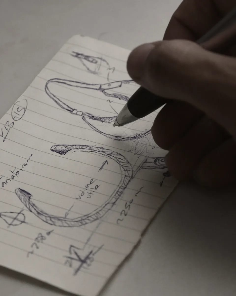 Emir’s hand drawing PORTALE in pen